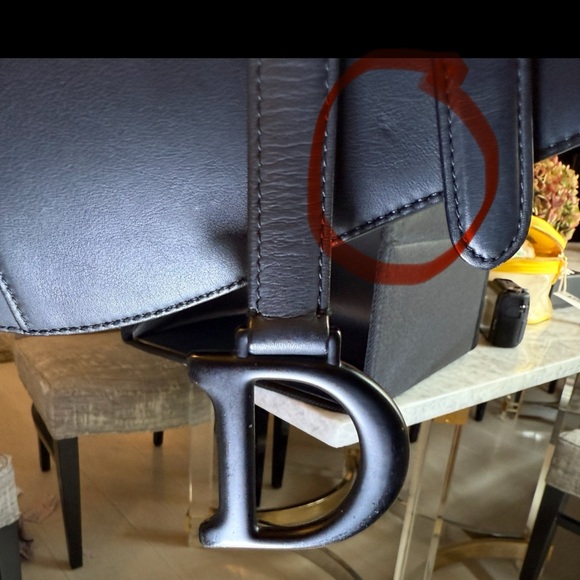 Dior Classic Black Saddle Shoulder Bag with $1400 Dior cross body strap included - Picture 12 of 13